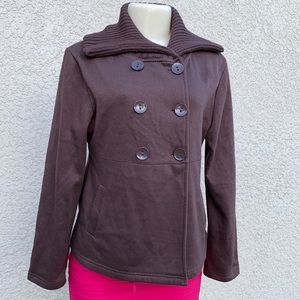 Women's four button brown sweater size M